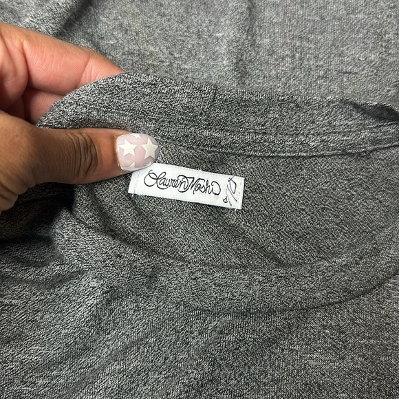 Lauren Moshi Peace Sign Multi Color Crop Top NWOT - Picture 3 of 6